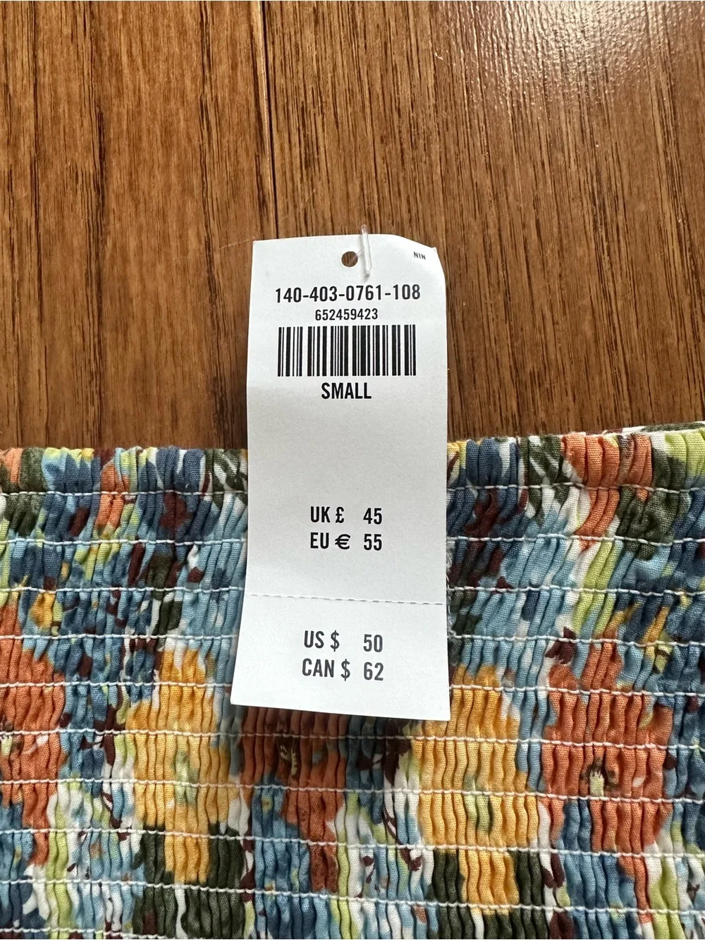 NWT- Abercrombie Floral Puff-Sleeve Crop Top - Yellow, Orange & Blue